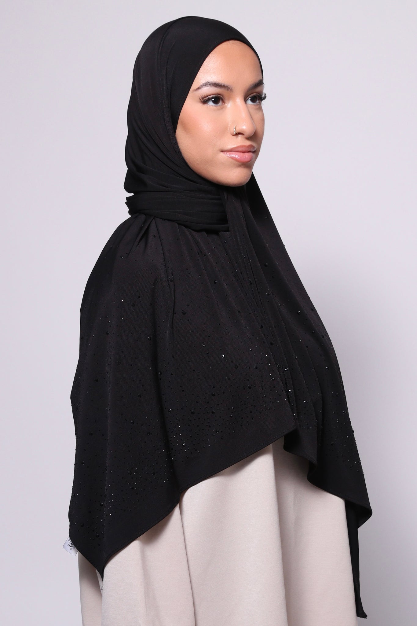 Jersey strass - noir